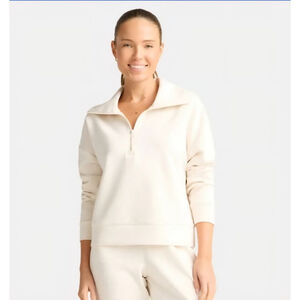 Avia Cream Quarter-Zip Sweatshirt